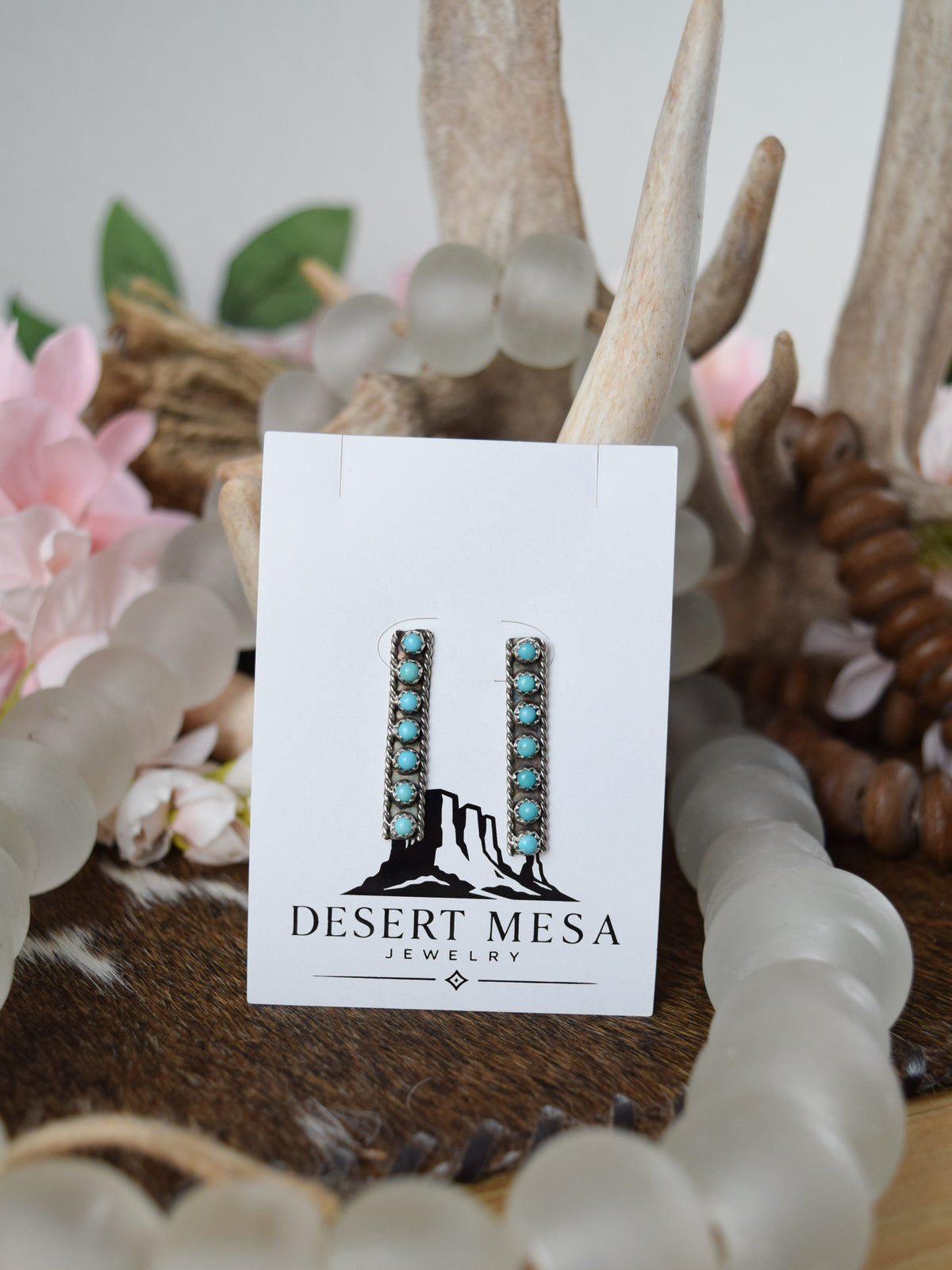 Rebecca Turquoise Bar Earrings