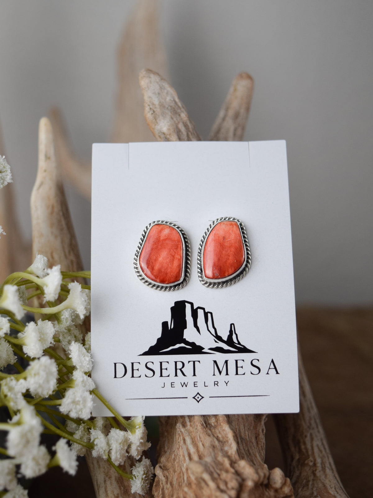 The Sunny Orange Spiny Oyster Earrings