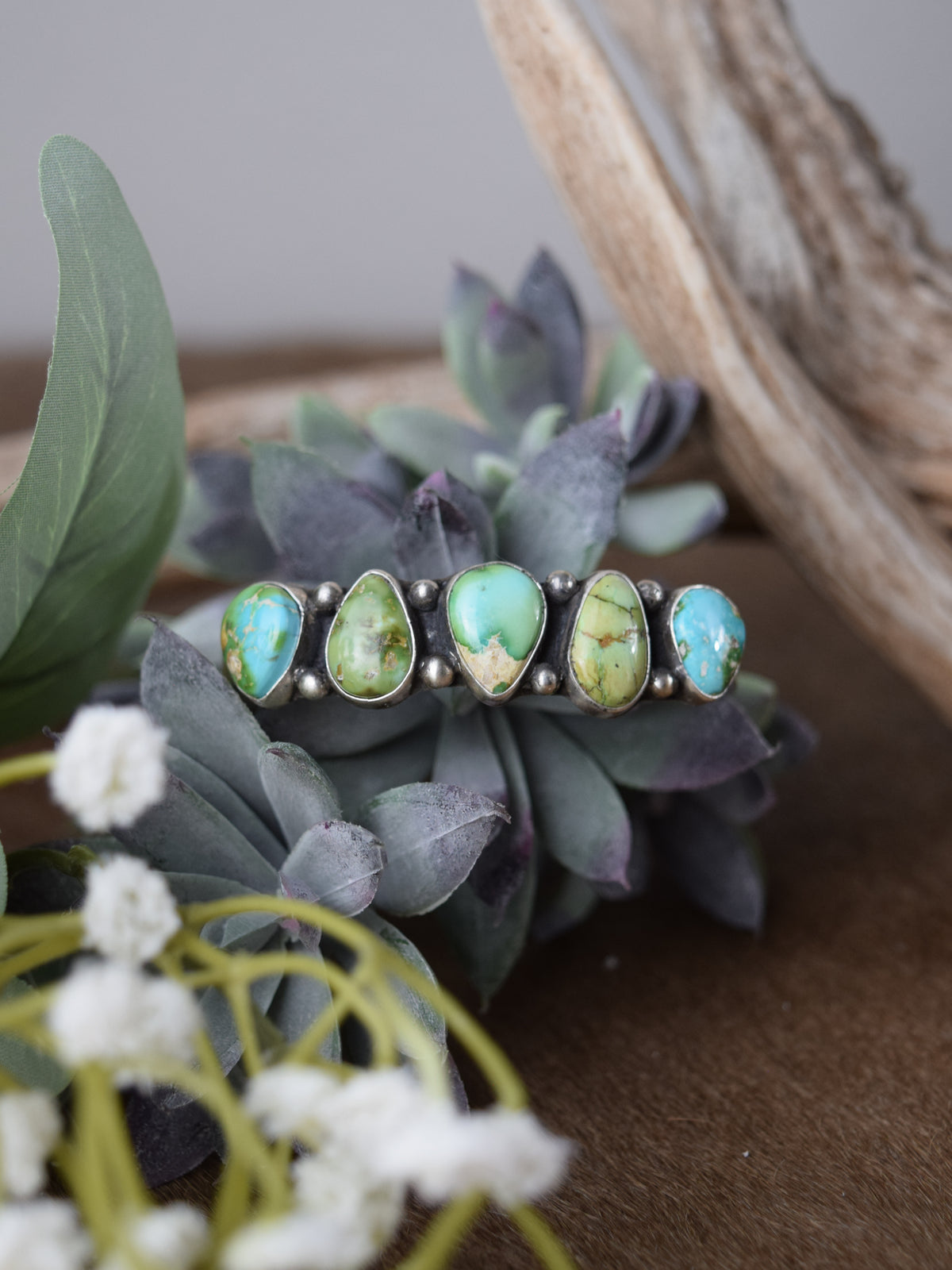 The Mesa Five Stone Turquoise Bracelet