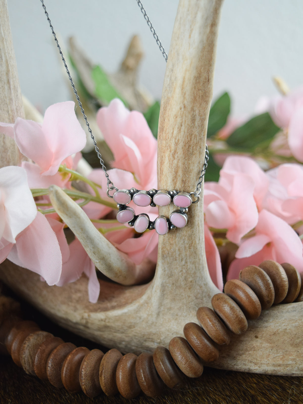 The Half Moon Pink Conch Necklace