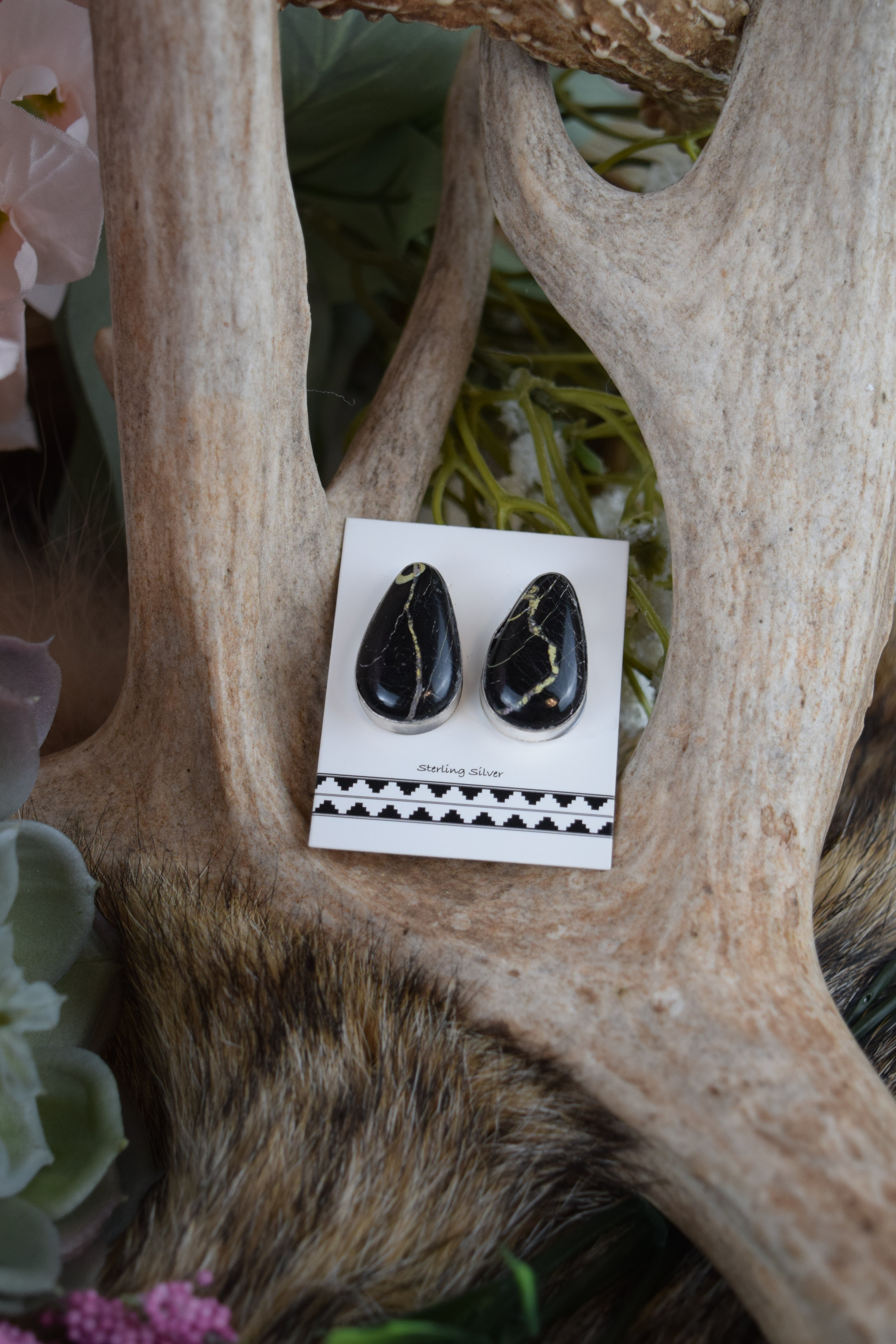 The Black Jack Stone Earrings