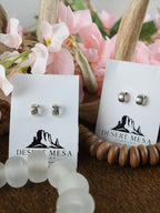 The Aztec Mini Silver Huggie Earrings