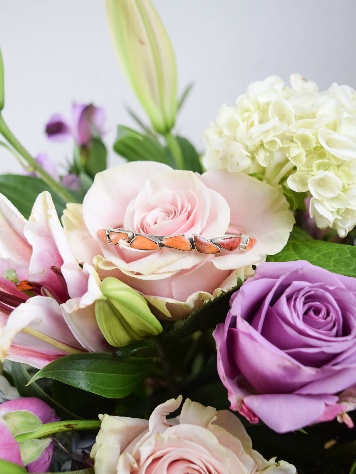 The Rebeckah Orange spiny Oyster Bracelet.