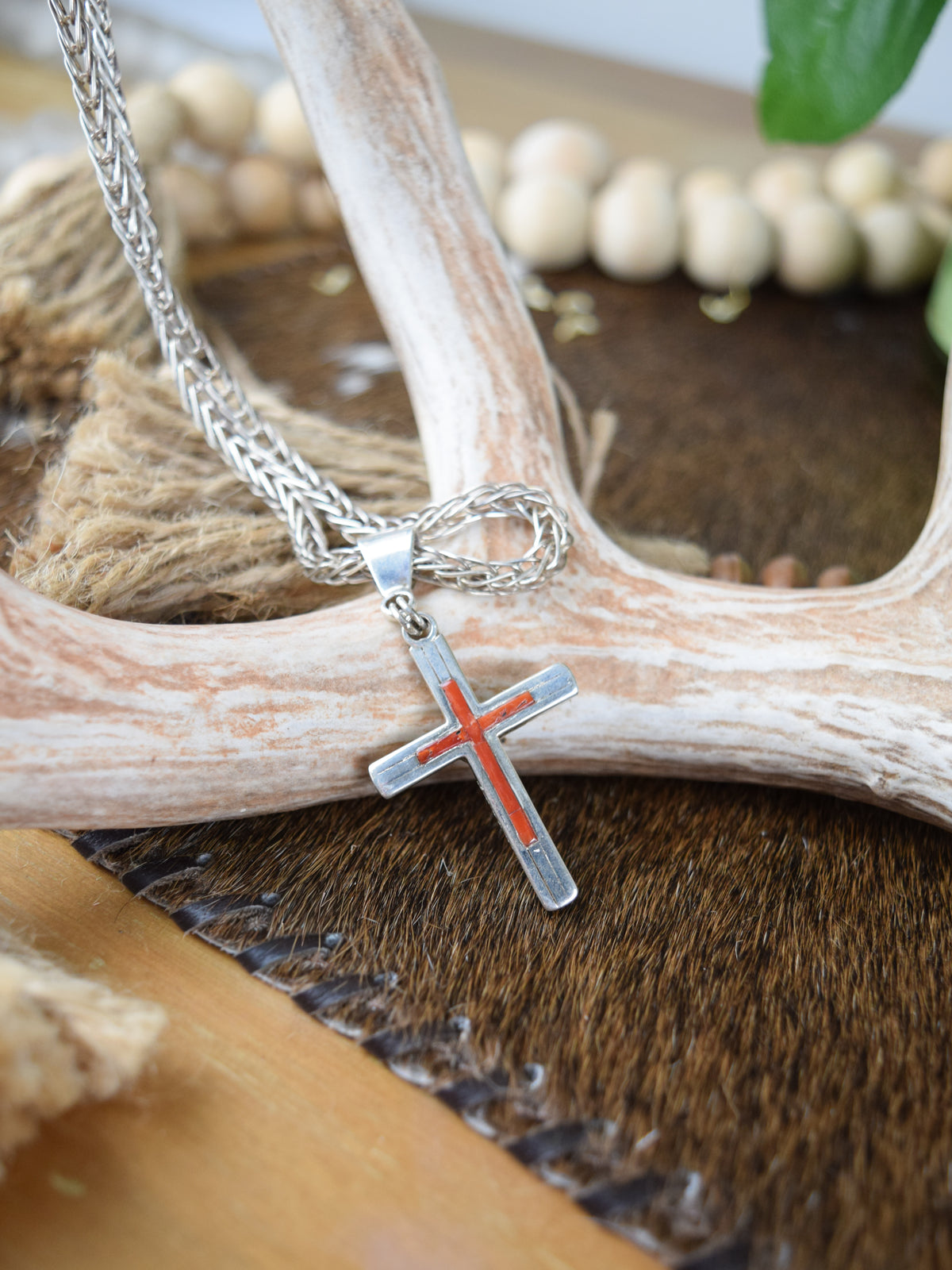 The Lee Sterling Silver Reversible Men’s Cross Necklace