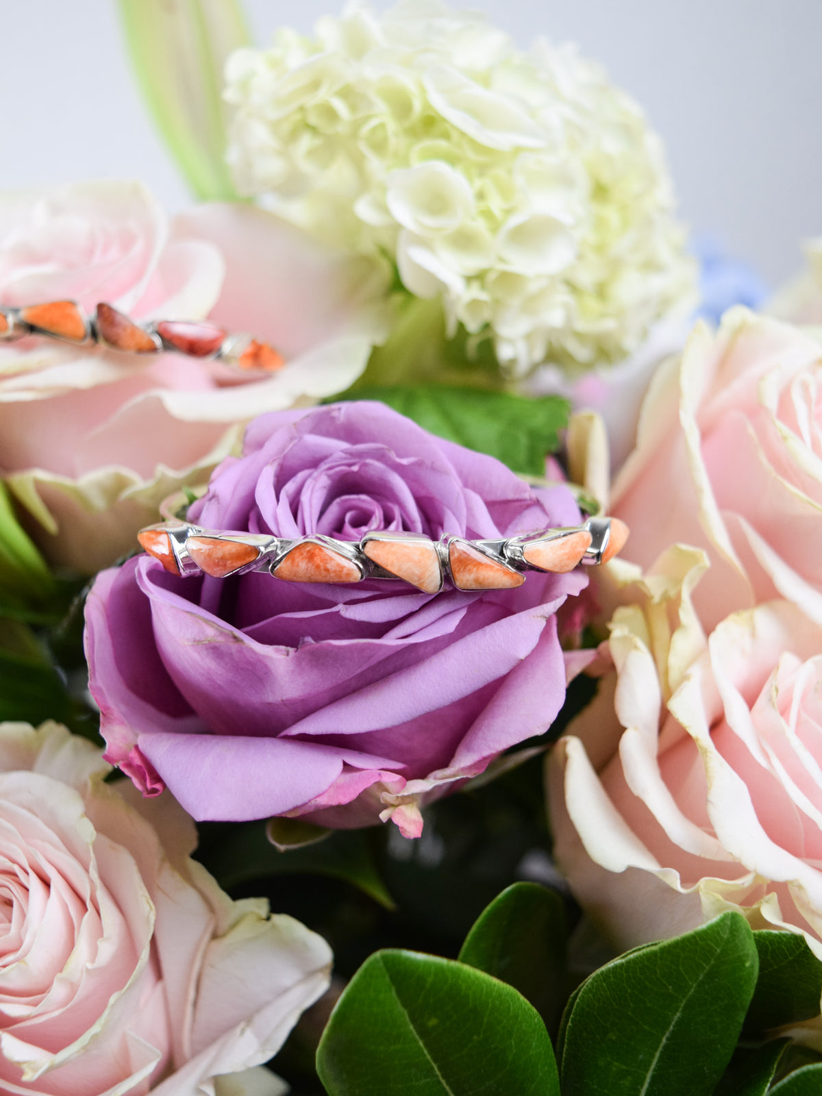The Rebeckah Orange spiny Oyster Bracelet.