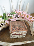 The Weekender Cowhide and Tooled Leather Jewelry Case