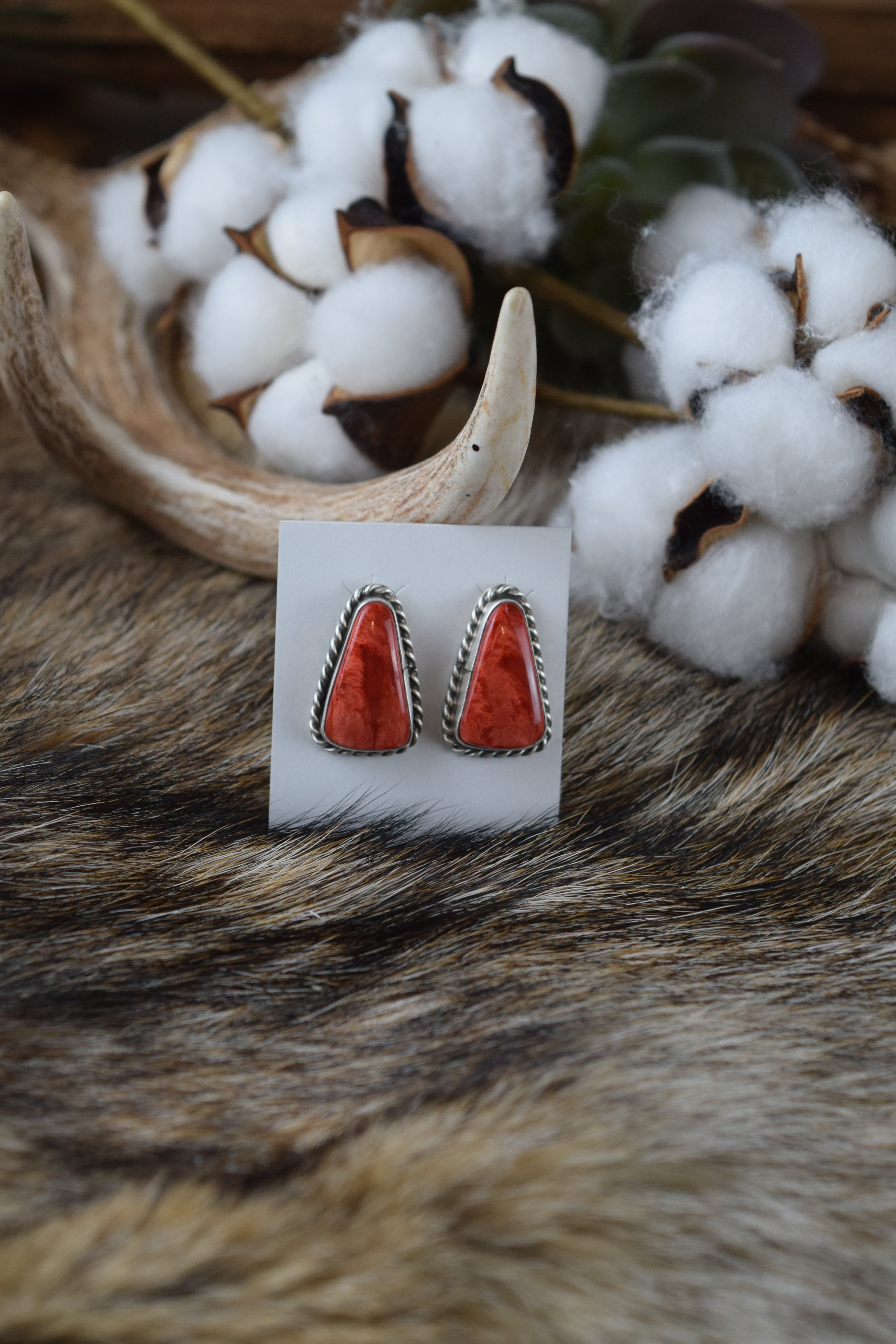 ￼ Raider Red Earrings