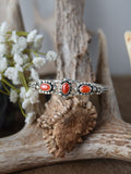 The Red Three Stone Ladybug Bracelet