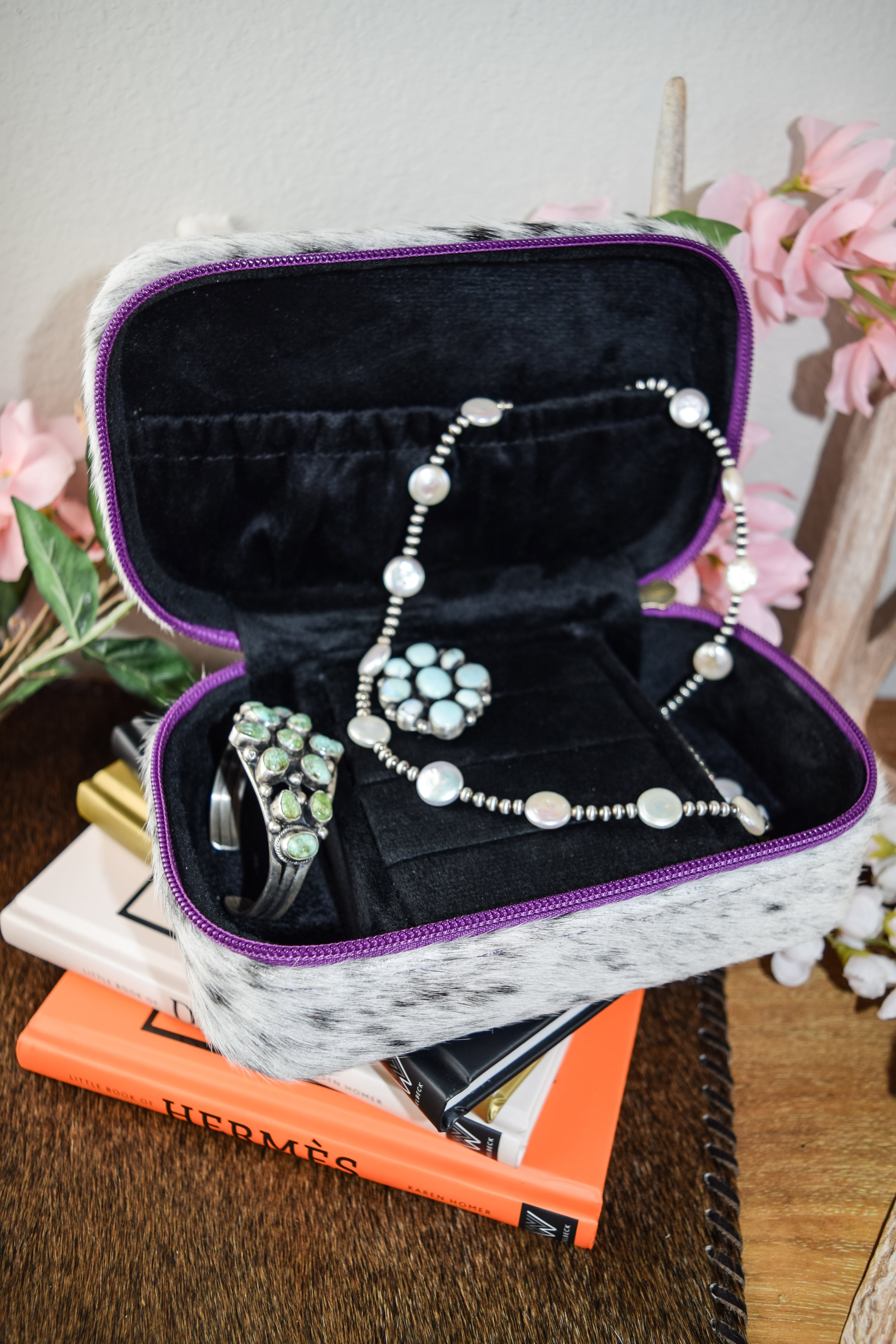 The Purple Tooled Leather Jewelry Case