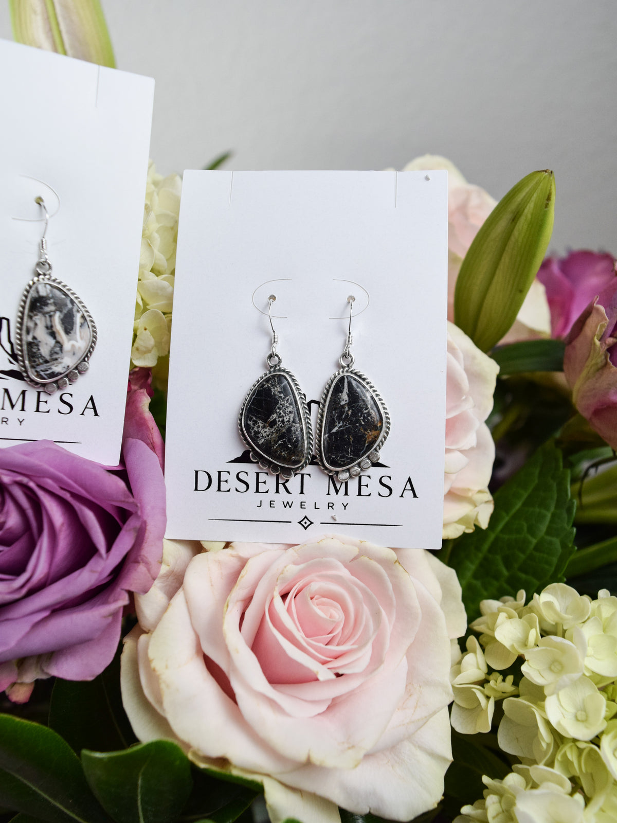 The Clara White Buffalo Dangle earrings
