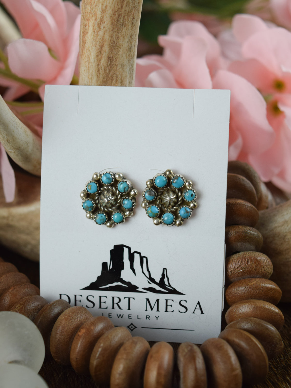 The Trudy Turquoise Circle Earrings