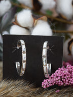 The Chilton White Buffalo Hoop Earrings