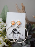 The Sunny Orange Spiny Oyster Hoop Earrings