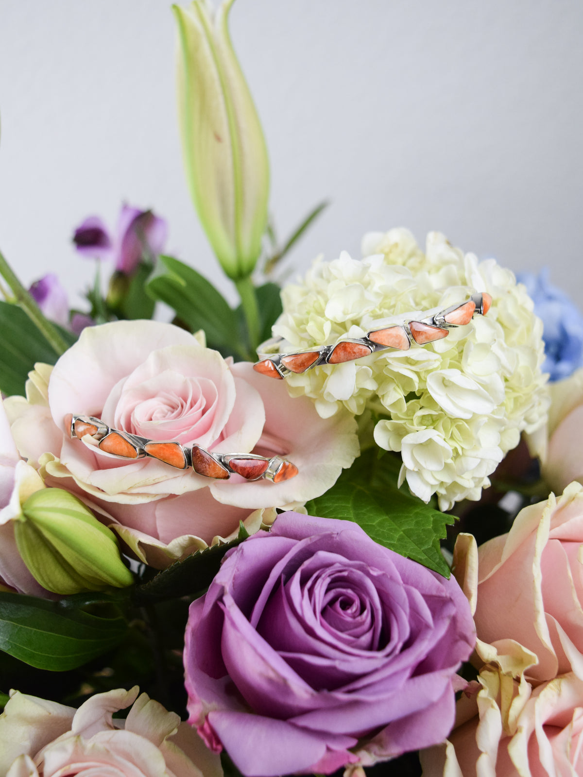 The Rebeckah Orange spiny Oyster Bracelet.