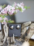 The Carlee Silver Stamped Round Earrings-Desert Mesa Jewelry