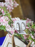 The Chilton White Buffalo Single Stone Pendant Earrings-Desert Mesa Jewelry