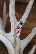 The Edith Dalhia Rose Red Earrings-Desert Mesa Jewelry