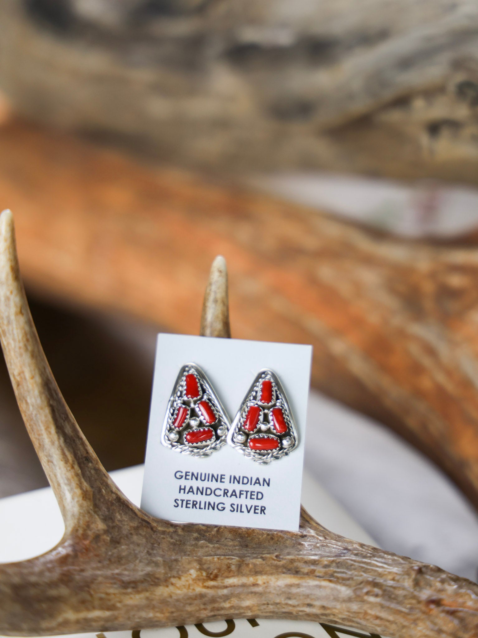The Guns Up Red Earrings-Desert Mesa Jewelry