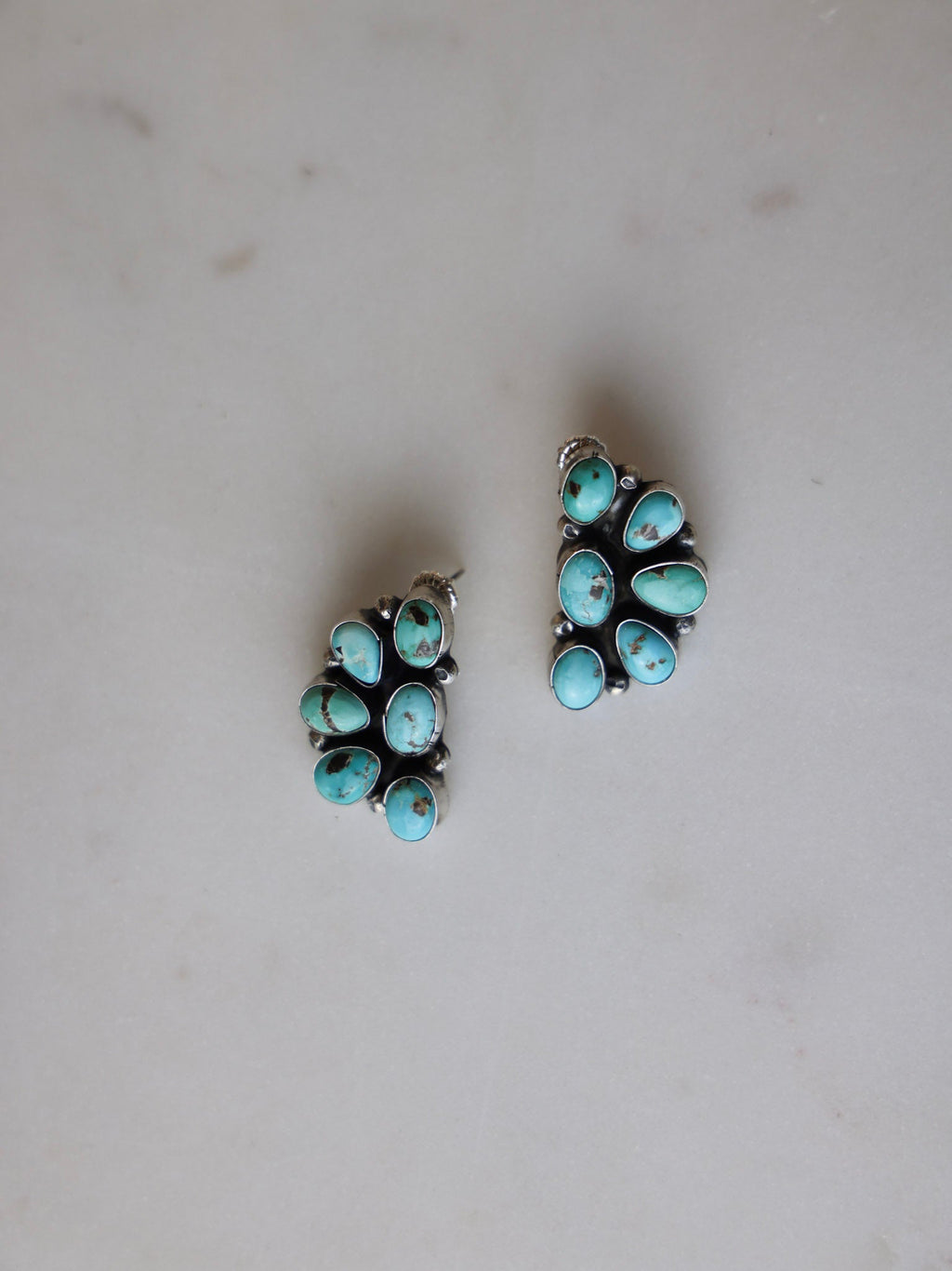 The Kylee Sonoran Turquoise Cluster Earrings-Desert Mesa Jewelry