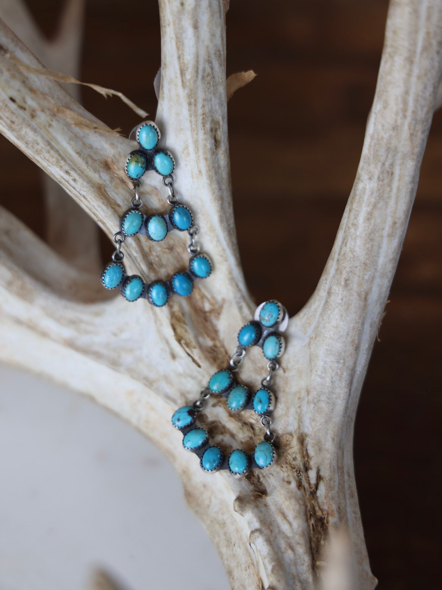 The Leeann Turquoise Chandelier Earrings-Desert Mesa Jewelry