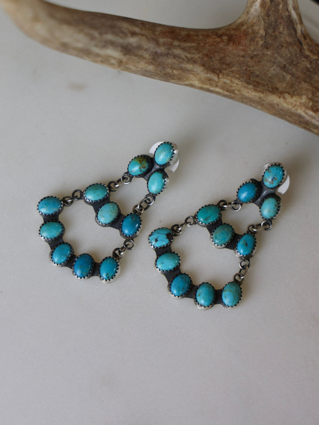 The Leeann Turquoise Chandelier Earrings-Desert Mesa Jewelry