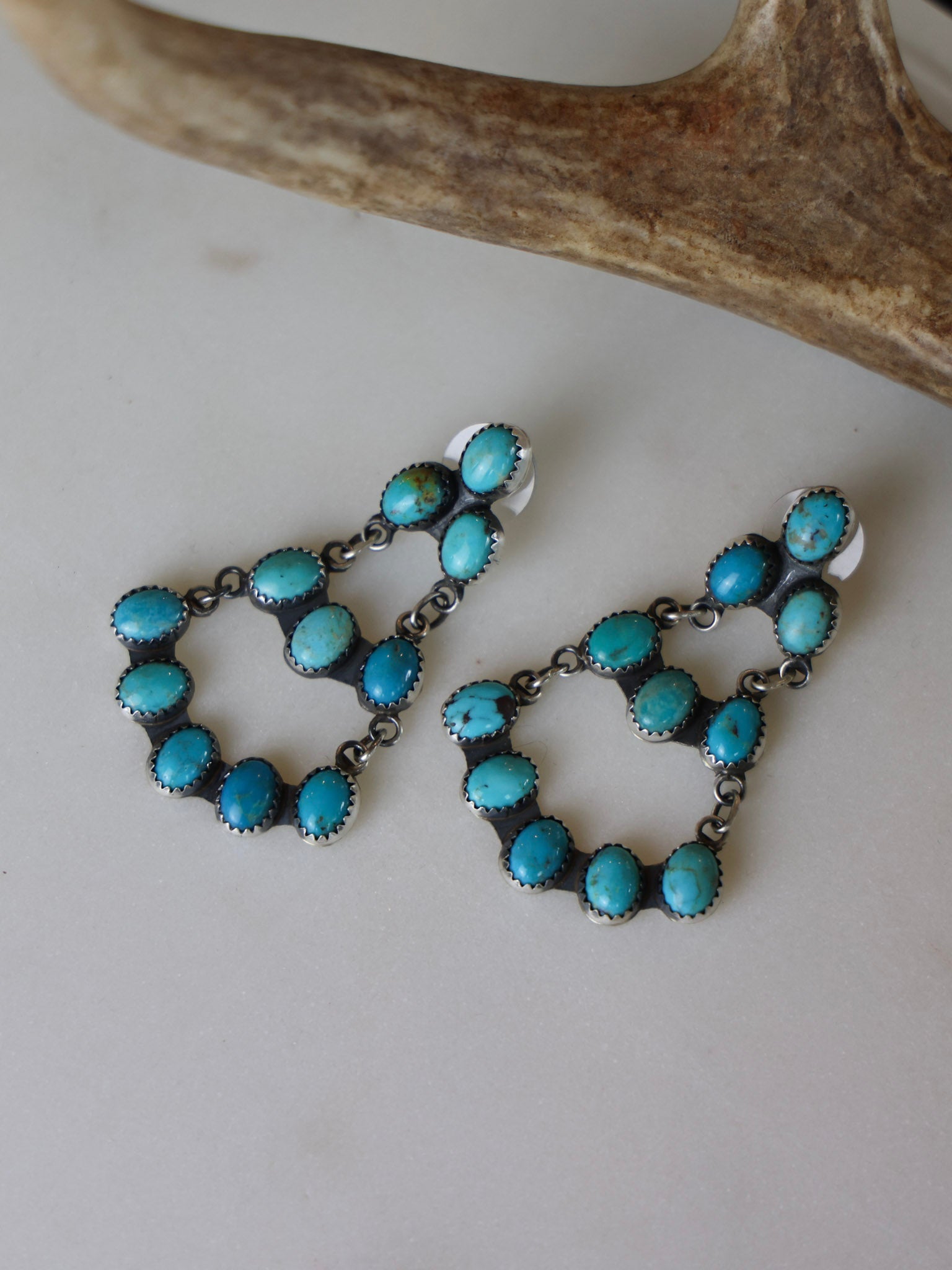 The Leeann Turquoise Chandelier Earrings-Desert Mesa Jewelry