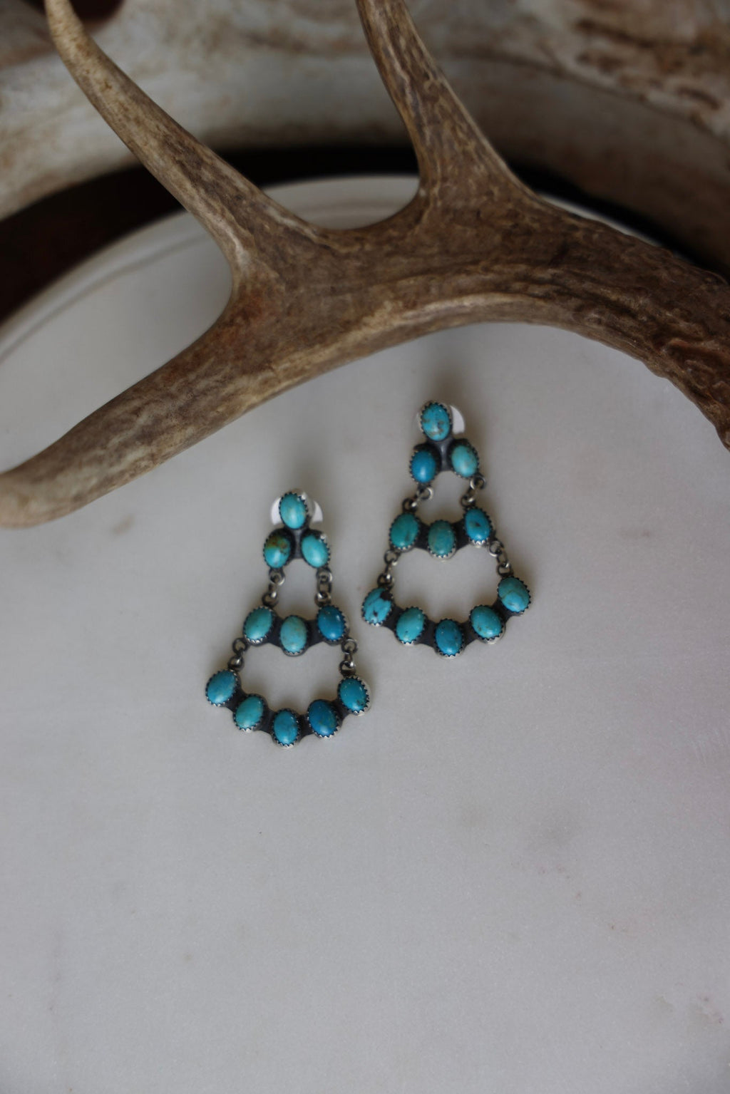The Leeann Turquoise Chandelier Earrings-Desert Mesa Jewelry