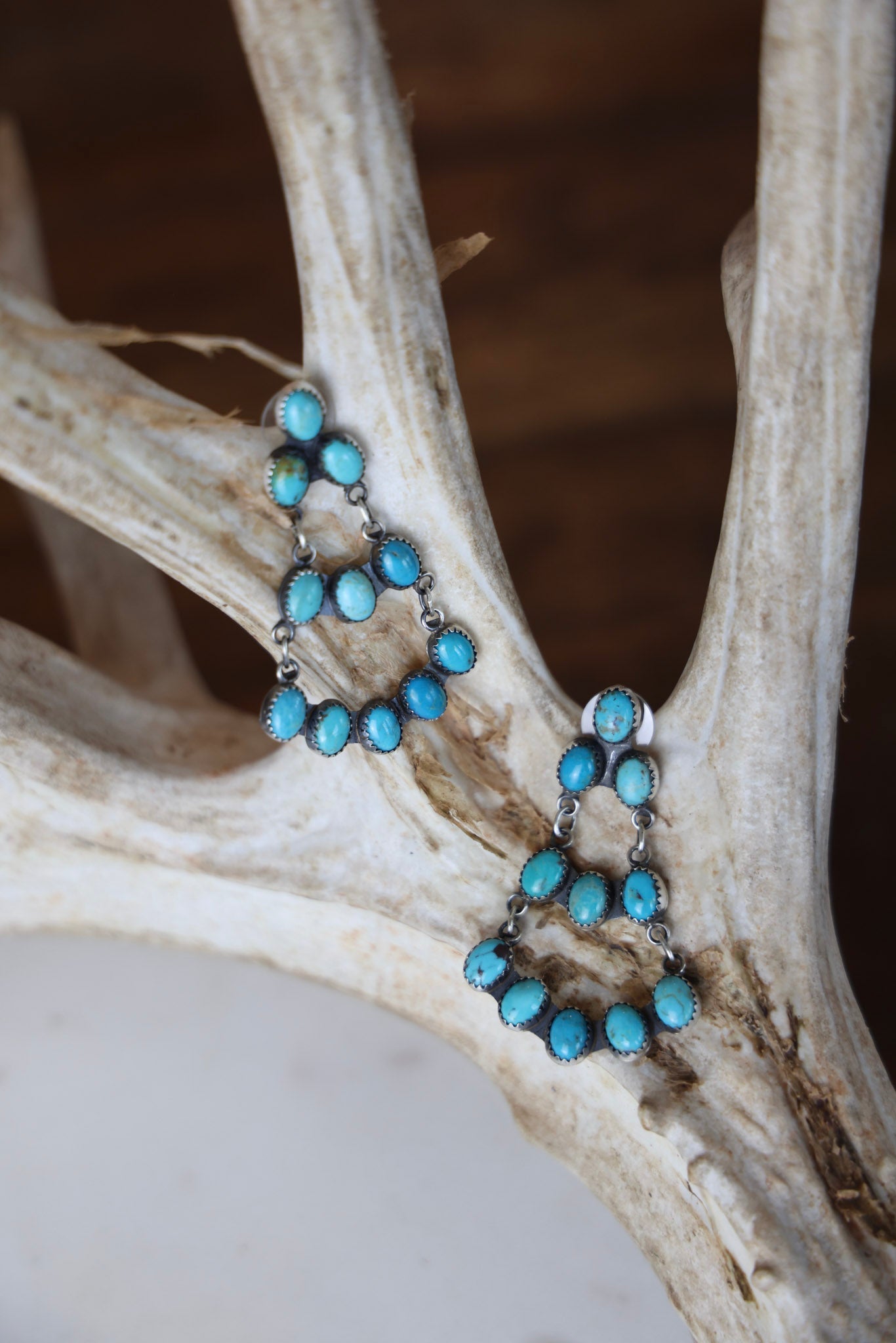 The Leeann Turquoise Chandelier Earrings-Desert Mesa Jewelry