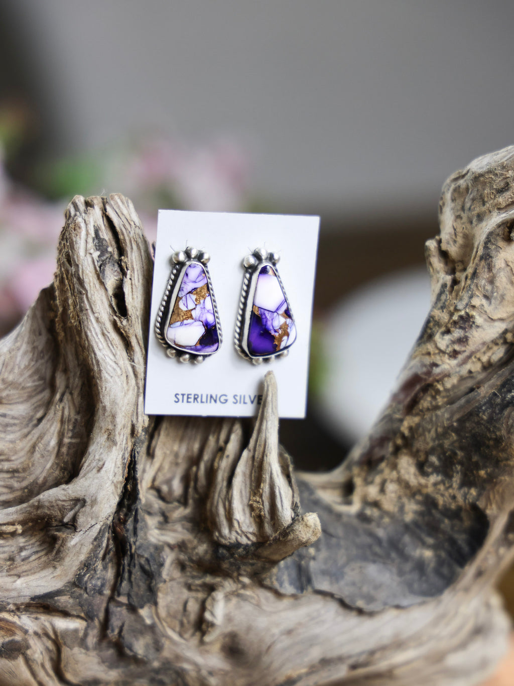 The Marlee Purple Dahlia Earrings-Desert Mesa Jewelry
