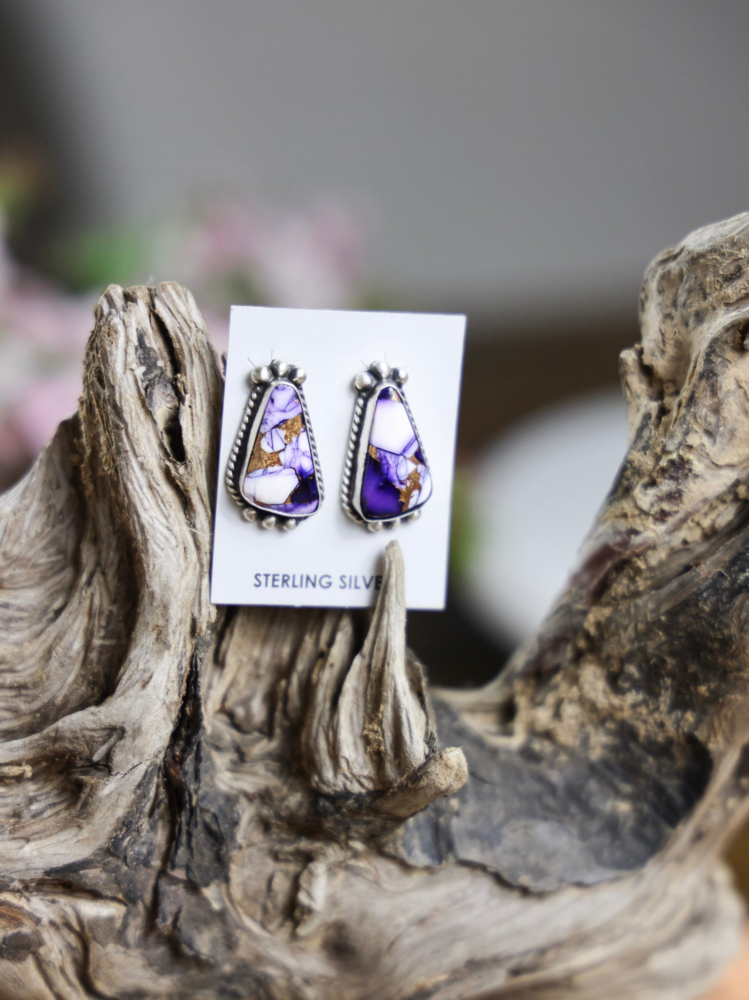 The Marlee Purple Dahlia Earrings-Desert Mesa Jewelry