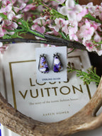 The Marlee Purple Dahlia Earrings-Desert Mesa Jewelry