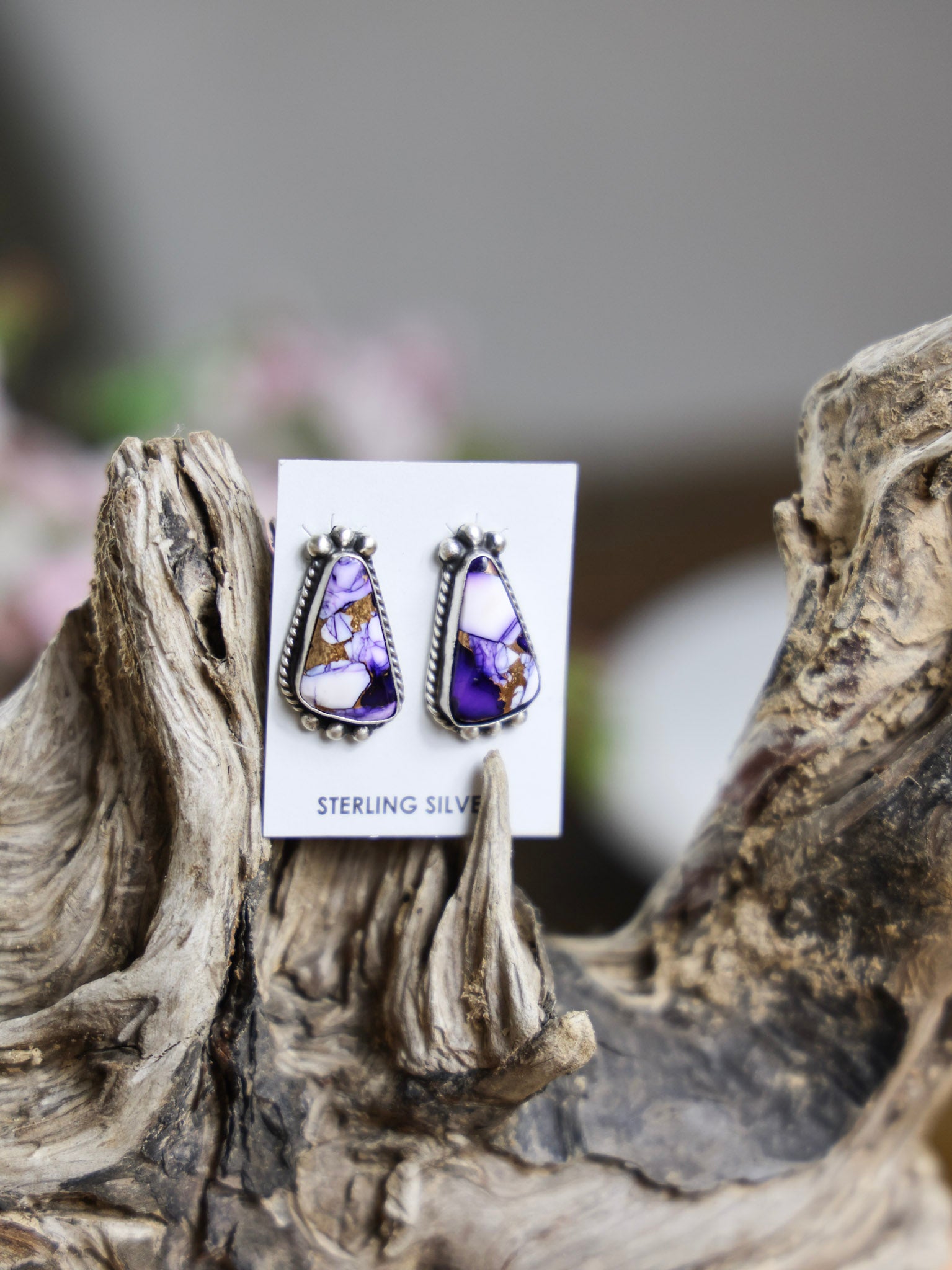 The Marlee Purple Dahlia Earrings-Desert Mesa Jewelry