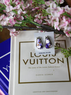 The Marlee Purple Dahlia Earrings-Desert Mesa Jewelry