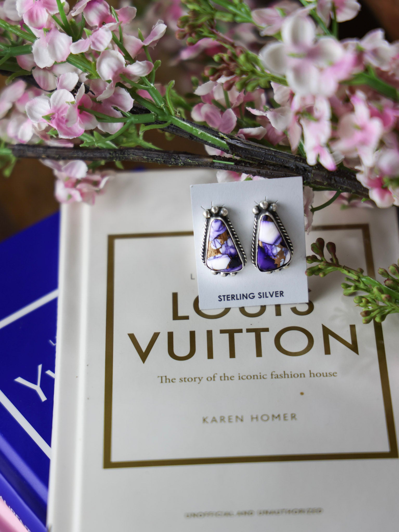 The Marlee Purple Dahlia Earrings-Desert Mesa Jewelry