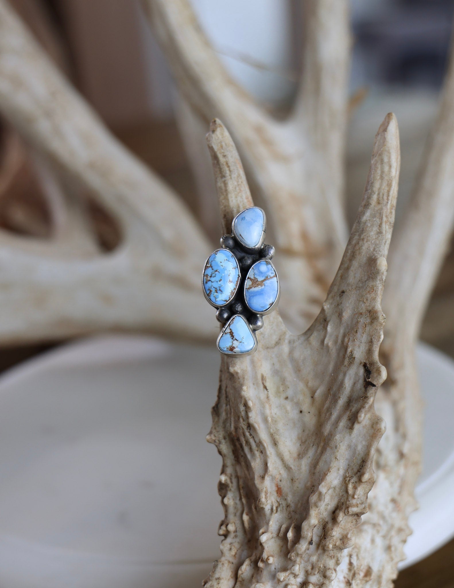The Mary Caroline Golden Hills Cluster Ring - Adjustable-Desert Mesa Jewelry