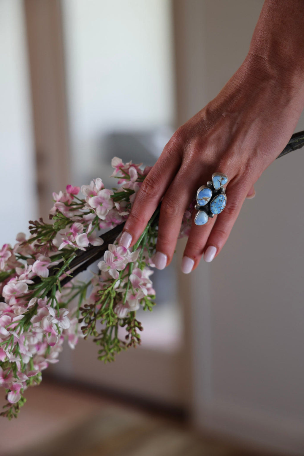 The Mary Caroline Golden Hills Cluster Ring - Adjustable-Desert Mesa Jewelry