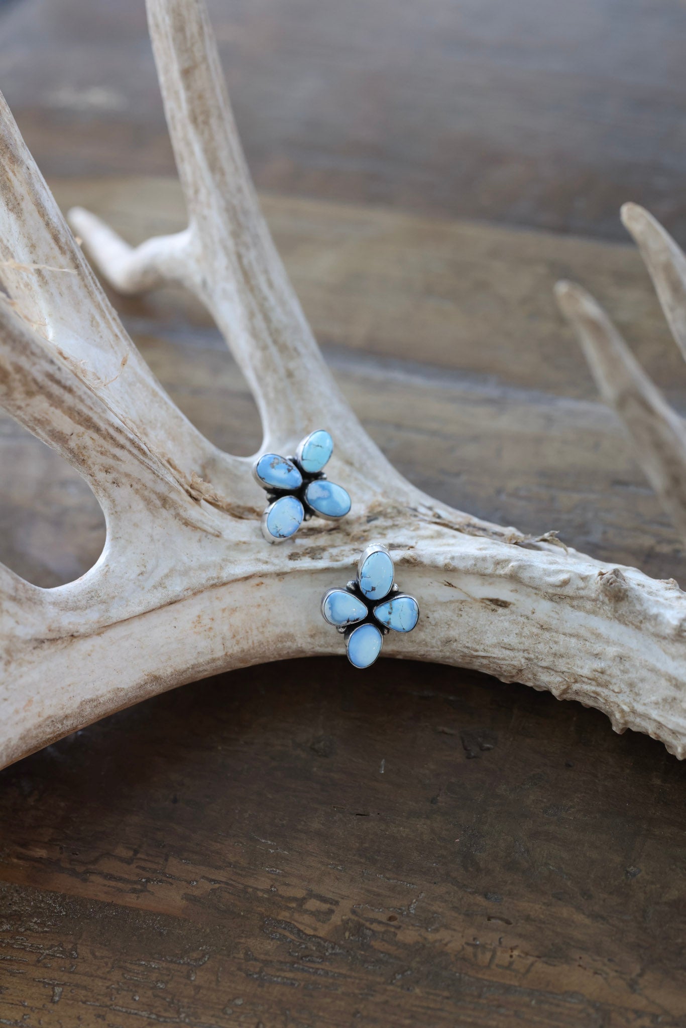 The Mary Caroline Golden Hills Turquoise Cluster Earrings-Desert Mesa Jewelry