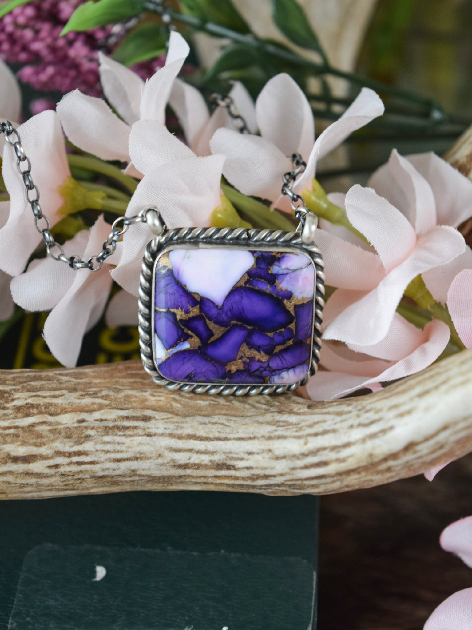 The Masyn Purple Dahlia Necklace-Desert Mesa Jewelry