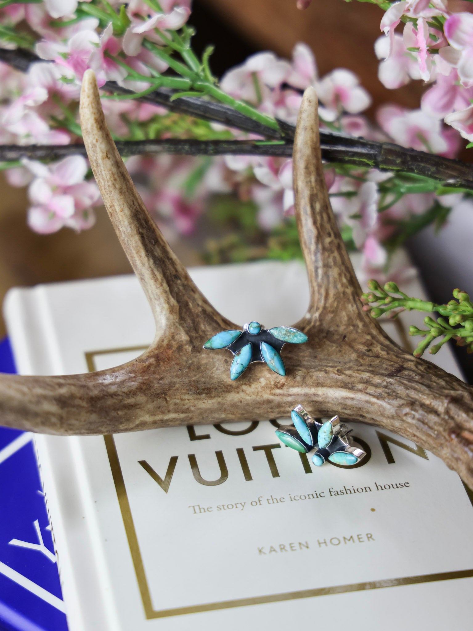 The Shannon Small Cluster Turquoise Earrings-Desert Mesa Jewelry
